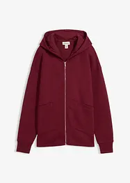 Sweat zippé oversize, bonprix