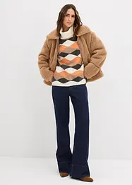 Pull col roulé à motif graphique, bonprix