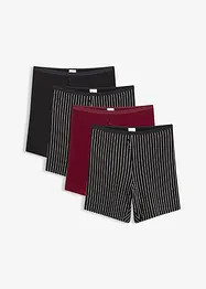 Lot de 4 boxers taille haute pour fille à jambes longues, bonprix