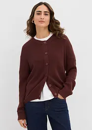 Gilet en fine maille à col rond, bonprix