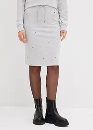 Jupe en sweat à rivets, bonprix