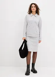 Jupe en sweat à rivets, bonprix