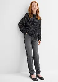 Blouse en mousseline à col volanté, bonprix