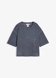 T-shirt 100% coton à strass, bonprix