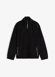 Pull en polaire peluche avec col zippé, bonprix