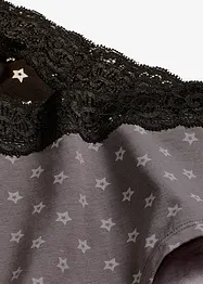 Lot de 4 culottes Maxi coton avec dentelle, bonprix