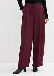 Pantalon à pinces, taille élastiquée et fente, bonprix