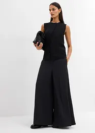 Gilet sans manches asymétrique en Punto di Roma, bonprix