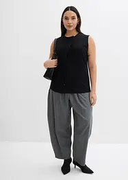 Gilet sans manches asymétrique en Punto di Roma, bonprix