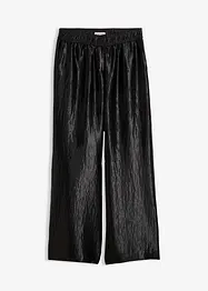 Pantalon palazzo satiné à taille élastiquée, bonprix