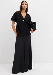 Gilet confortable en Punto di Roma avec bouton décoratif, bonprix