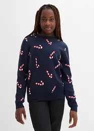 Pull de Noël doux en fine maille, bonprix