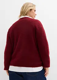 Pull en maille avec col V, bonprix