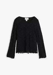 T-shirt manches longues en dentelle, bonprix