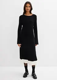 Robe en maille à détails contrastants, bonprix