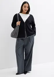 Gilet en maille avec détails contrastants, bonprix