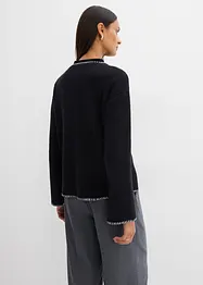 Gilet en maille avec détails contrastants, bonprix