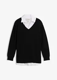 Ensemble de grossesse et d’allaitement avec pull et blouse sans manches, bonprix