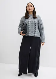 Pantalon large et fluide avec taille élastiquée, bonprix