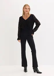 T-shirt à manches longues en dentelle, bonprix