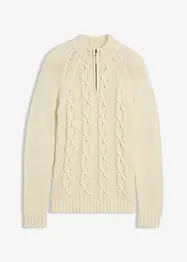 Pull camionneur doux en grosse maille à motif torsadé, bonprix