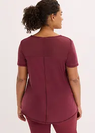 T-shirt technique ultra-doux avec empiècement mesh, séchage rapide, bonprix