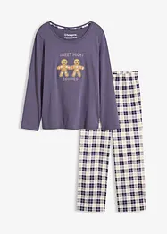 Pyjama avec pantalon en flanelle, bonprix