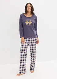 Pyjama avec pantalon en flanelle, bonprix