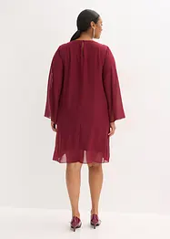 Robe en crêpe à col orné de strass, bonprix