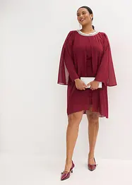 Robe en crêpe à col orné de strass, bonprix