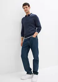 Pull col polo en coton recyclé majoritaire, bonprix