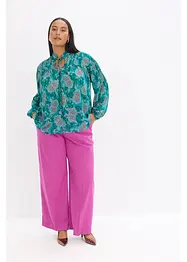 Tunique en satin à passepoils, bonprix