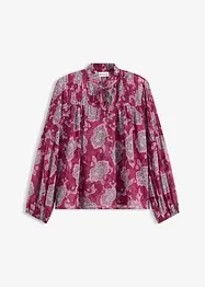 Tunique en satin à passepoils, bonprix