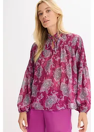 Tunique en satin à passepoils, bonprix