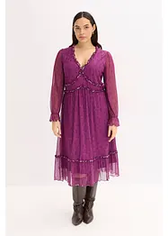 Robe midi en jersey mesh, bonprix