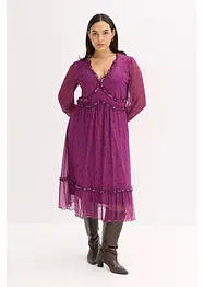 Robe midi en jersey mesh, bonprix