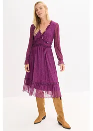 Robe midi en jersey mesh, bonprix