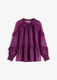 Blouse en crêpe à volants, bonprix