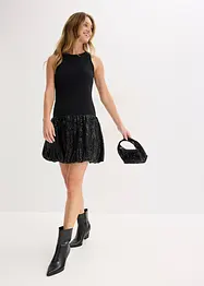 Robe à sequins en jersey milano confortable, bonprix