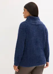 Pull col roulé en maille poilue, bonprix