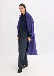 Pull col roulé en maille poilue, bonprix