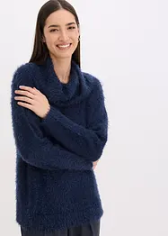Pull col roulé en maille poilue, bonprix