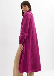 Gilet long en maille poilue, bonprix