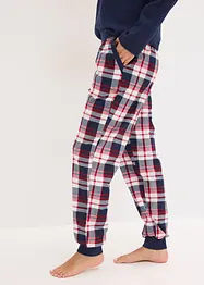 Pyjama avec haut côtelé à encolure boutonnée, bonprix