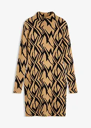 Robe en maille ajustée à col montant, bonprix