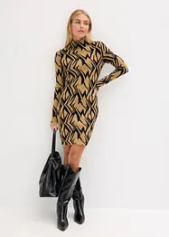 Robe en maille ajustée à col montant, bonprix