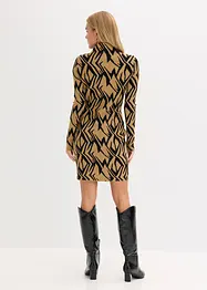 Robe en maille ajustée à col montant, bonprix