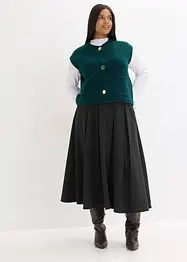 Gilet sans manches en maille à boutons décoratifs, bonprix