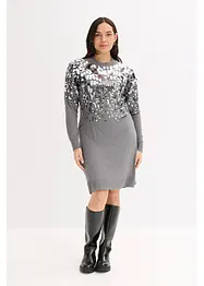 Robe en maille avec sequins sur le haut, bonprix