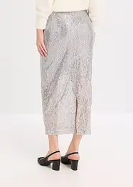 Jupe midi à sequins, bonprix